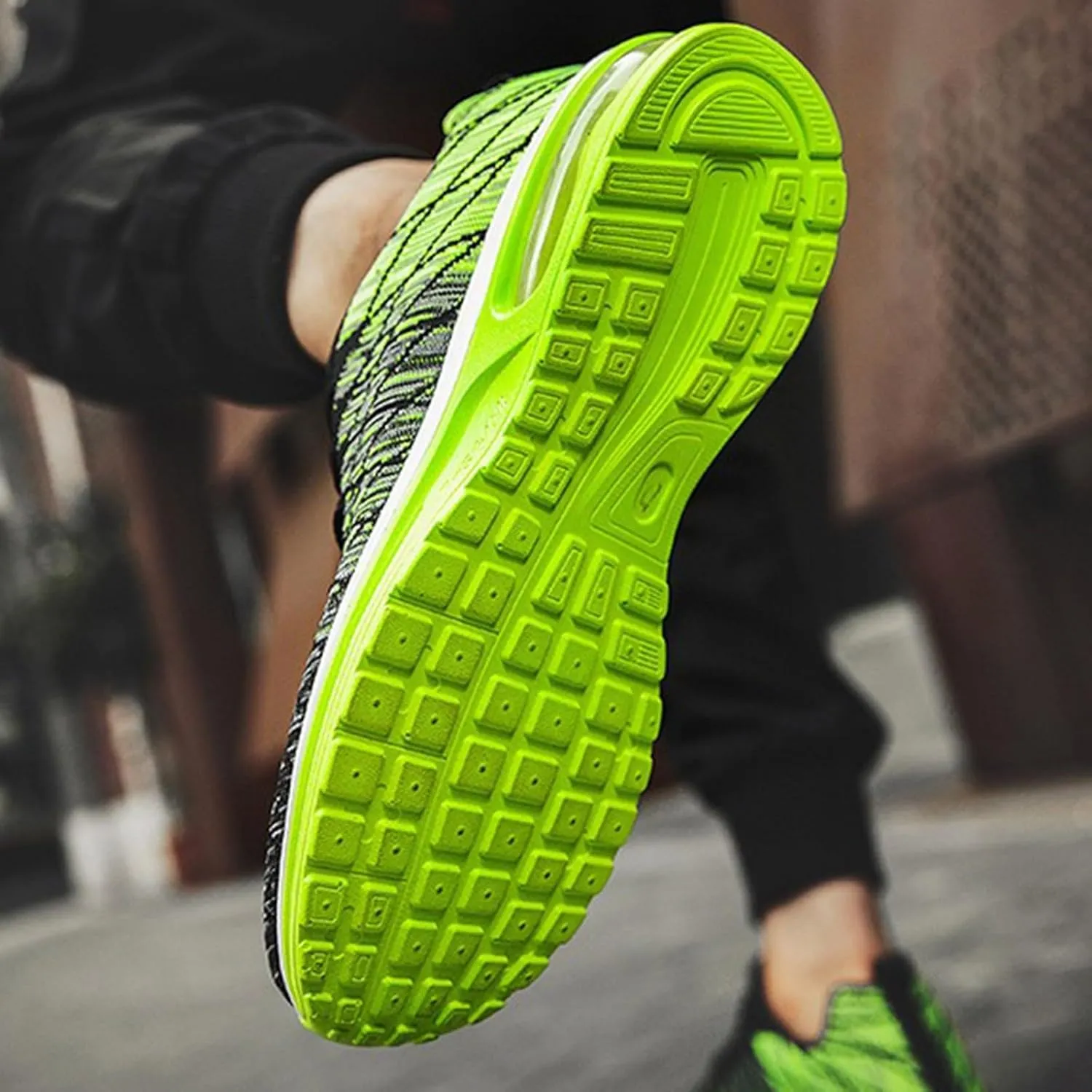 Men's Lace Up Memory Foam Sneakers Lightweight Breathable Slip On Running Shoe Lightweight Work Shoes for Men