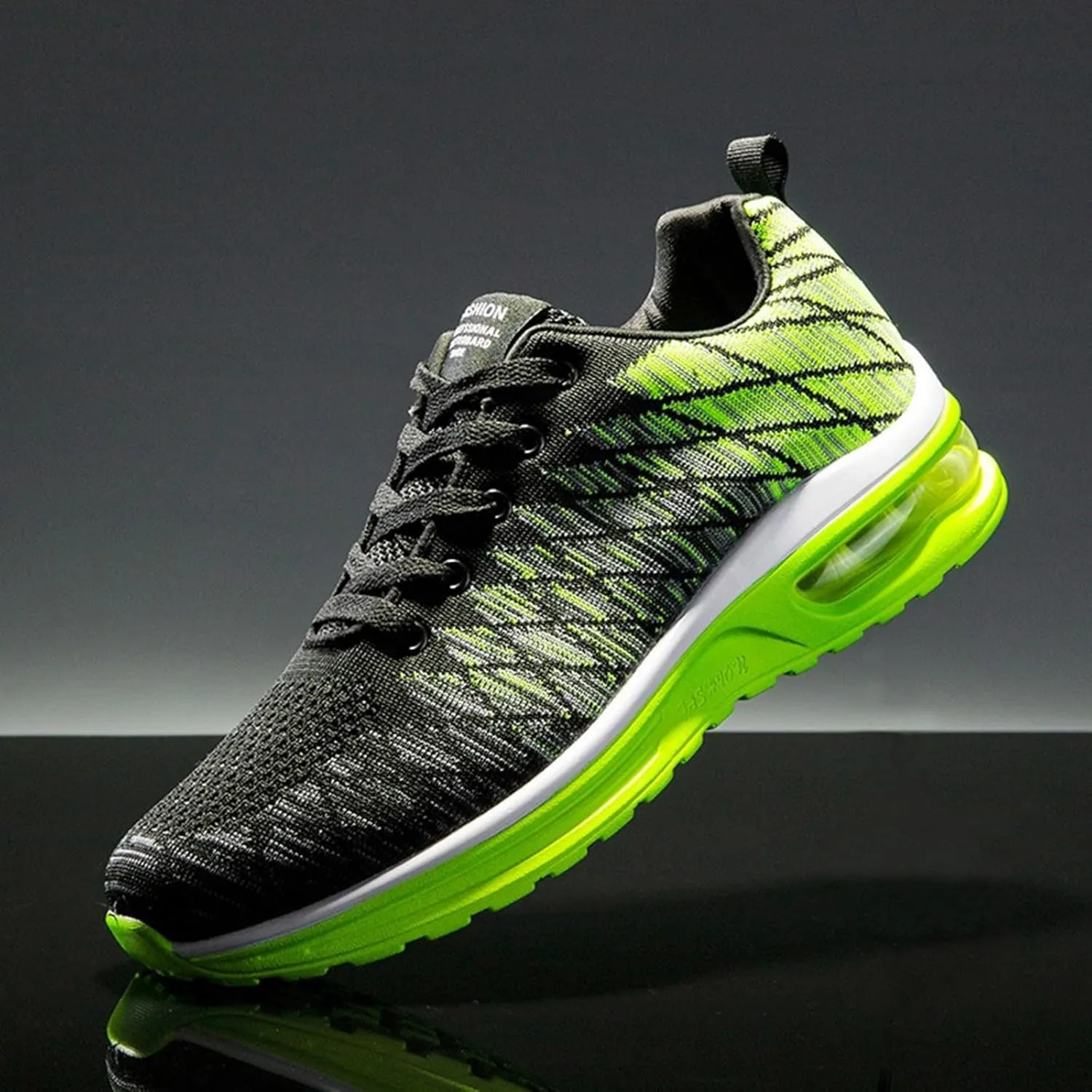 Men's Lace Up Memory Foam Sneakers Lightweight Breathable Slip On Running Shoe Lightweight Work Shoes for Men