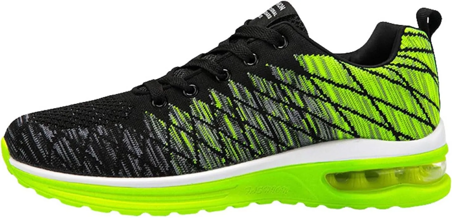 Men's Lace Up Memory Foam Sneakers Lightweight Breathable Slip On Running Shoe Lightweight Work Shoes for Men
