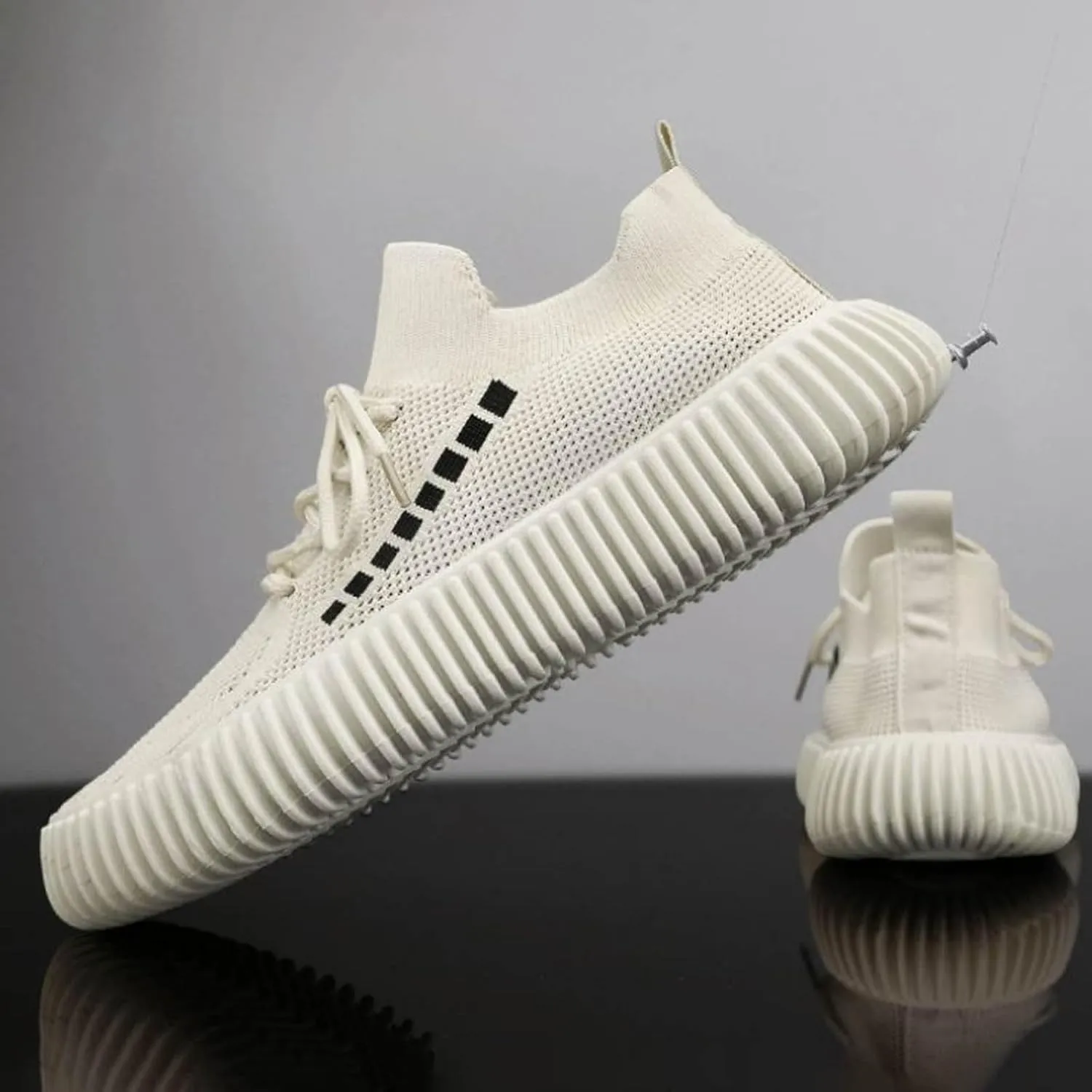 Men's Lightweight Cushion Sneakers Slip on Lightweight Breathable Fashion Sneaker Arch Support Plantar Fasciitis
