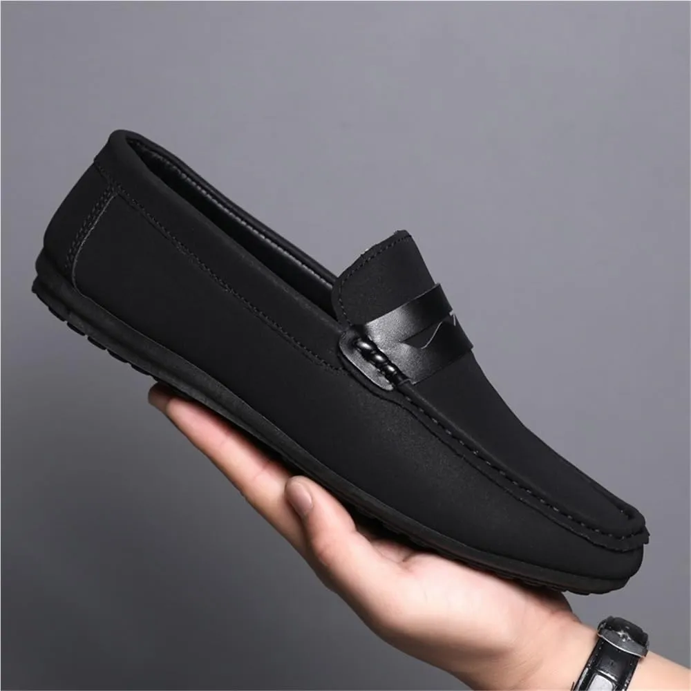 Mens Loafers Round Toe Lightweight Anti Walking Shoes Flexible Comfortable Casual Slip On for Business Office Work Wedding