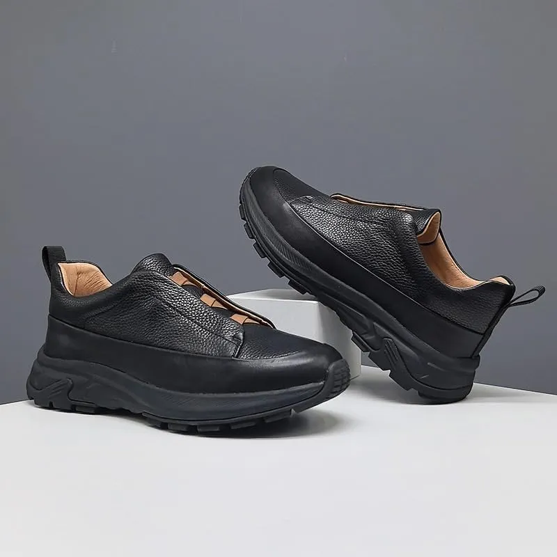 Mens Oxfords Dress Formal Shoes Comfort Walking Shoes Classic Pull on Wingtip Casual Shoes Slip-On Comfortable Lightweight Flexible Fit