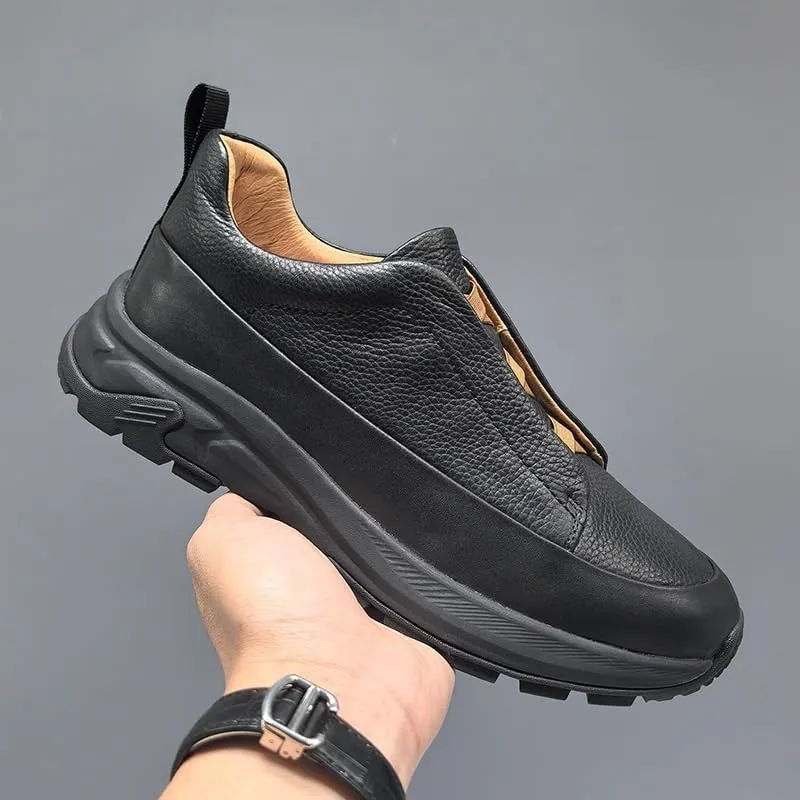 Mens Oxfords Dress Formal Shoes Comfort Walking Shoes Classic Pull on Wingtip Casual Shoes Slip-On Comfortable Lightweight Flexible Fit
