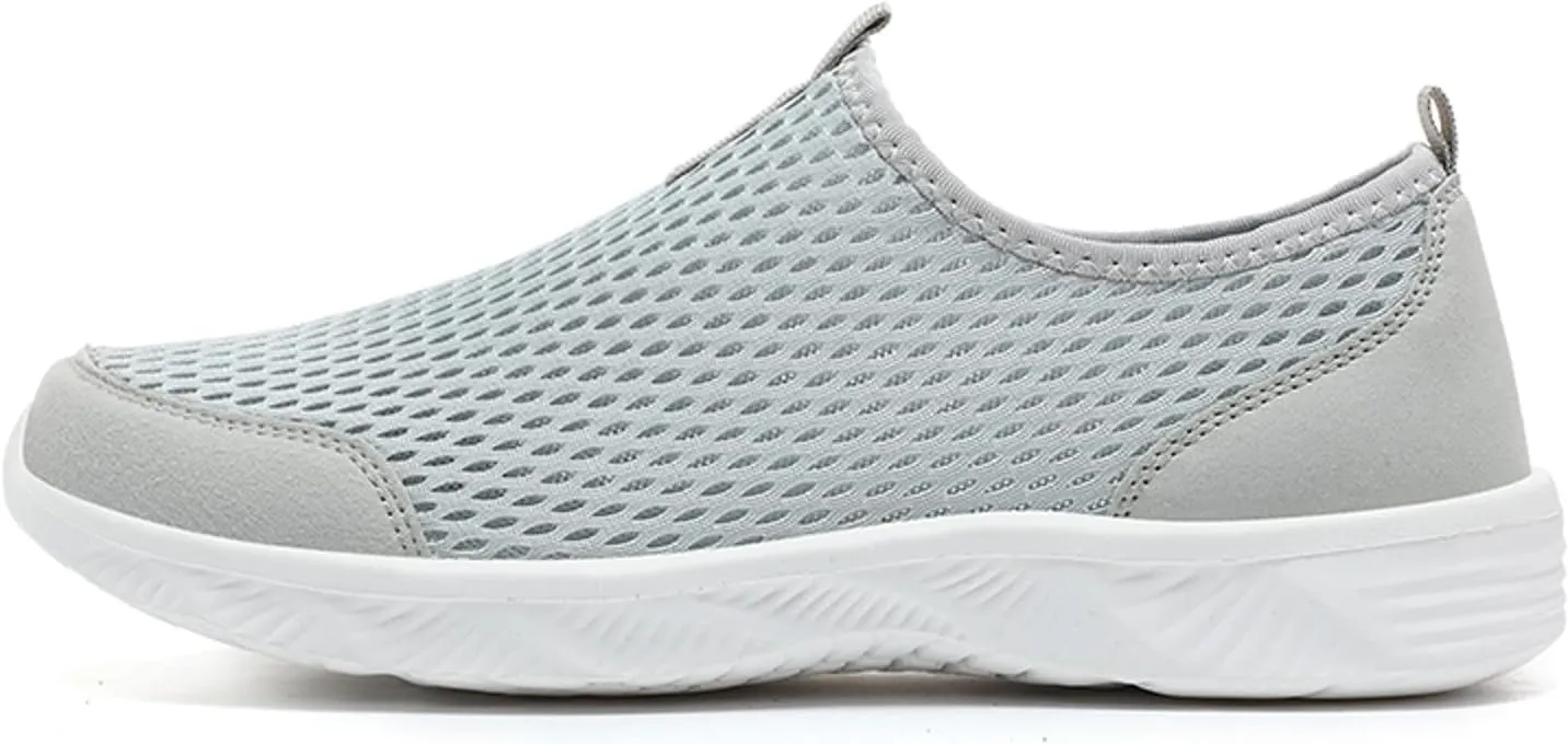 Men's Stylish Lightweight Sneakers Comfortable Lightweight Casual Walking Shoe Convenient Elderly Slip on Shoes