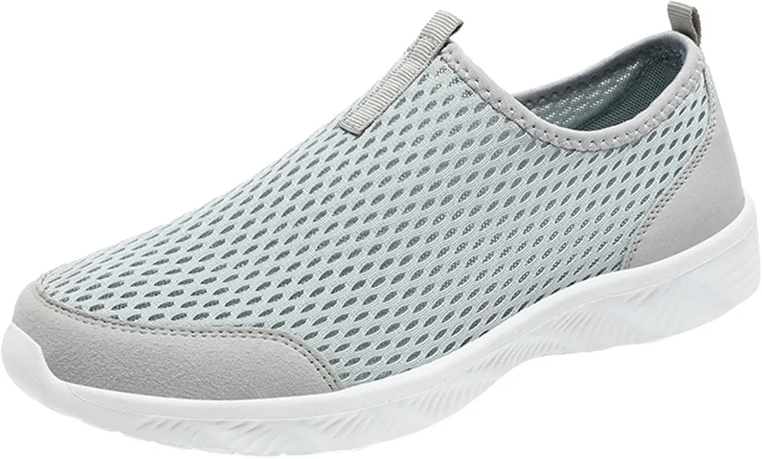 Men's Stylish Lightweight Sneakers Comfortable Lightweight Casual Walking Shoe Convenient Elderly Slip on Shoes