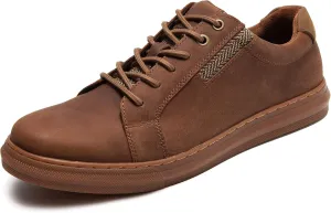 Men's Suede Brown Leather Casual Oxford Sneakers Everyday Fashion Walking Shoes for Men