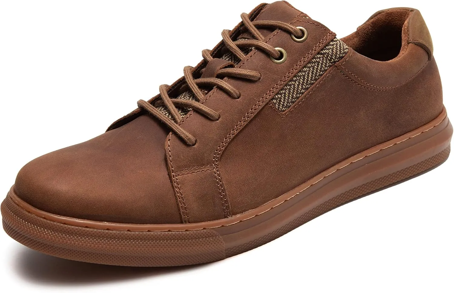 Men's Suede Brown Leather Casual Oxford Sneakers Everyday Fashion Walking Shoes for Men