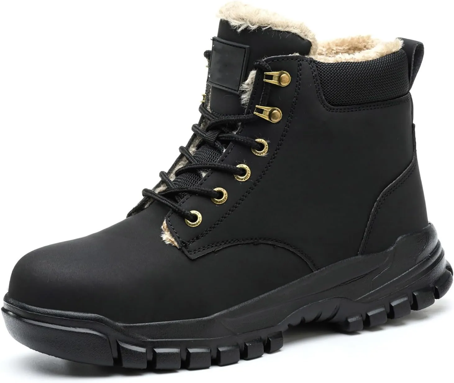 Men's Work Boots Composite Toe Hiking Sneakers Comfortable Warm Women's Safety Shoes Insulated Waterproof Work Shoes Non-Slip Hike Grounded Footwear