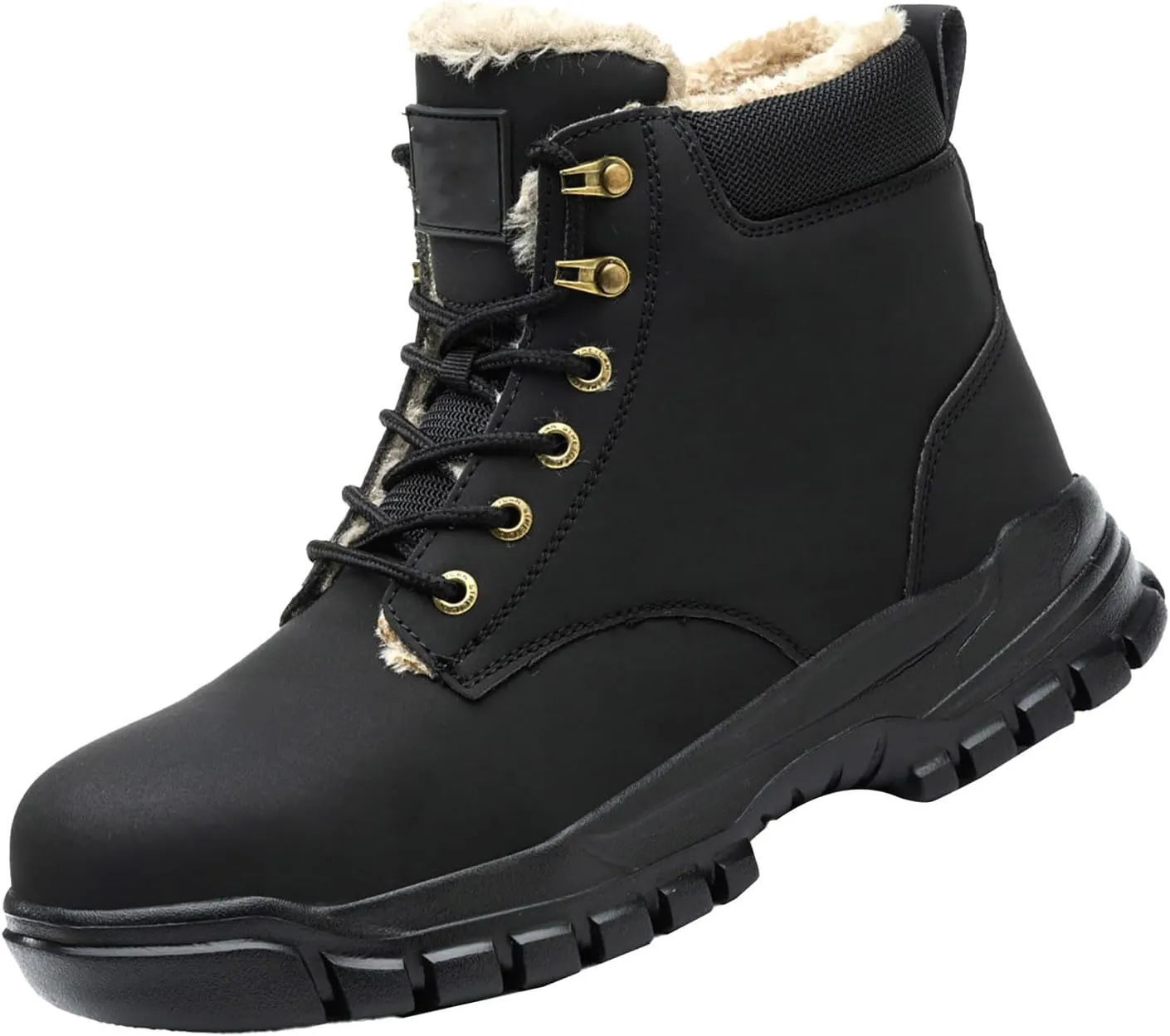 Men's Work Boots Composite Toe Hiking Sneakers Comfortable Warm Women's Safety Shoes Insulated Waterproof Work Shoes Non-Slip Hike Grounded Footwear