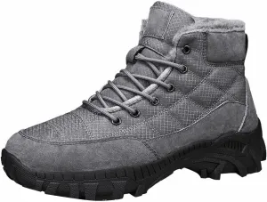 Mens Work Boots Slip On Hiking Sneakers Women's Slip On Warm Womens Working Shoes Steel Toe Slip On Platform Shoes Lightweight Comfortable Hike Grounded Footwear