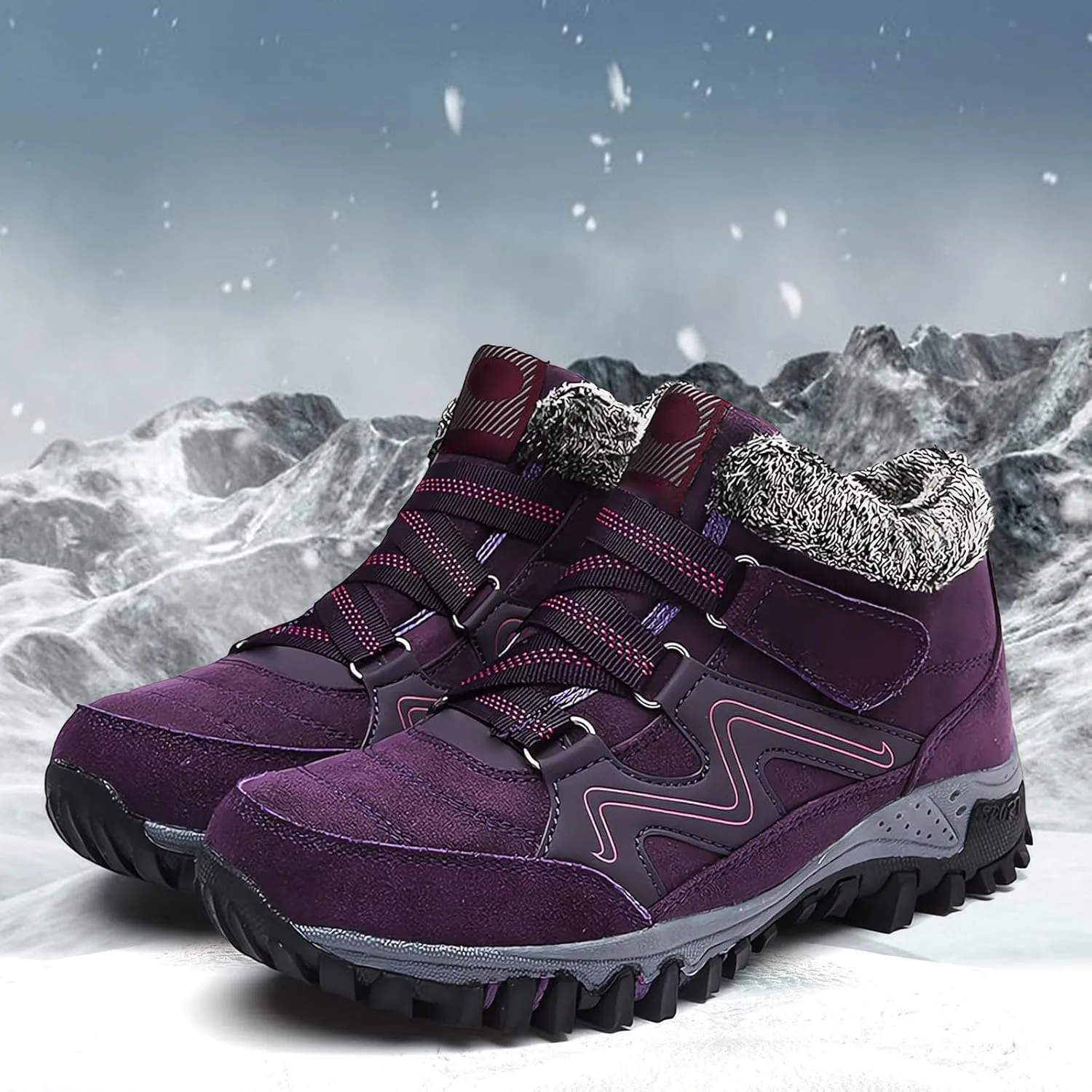 Men's Work Boots Steel Toe Hiking Sneakers Warm Booties Workout Shoes for Women Comfortable Non Slip Shoes Food Service Waterproof Hike Grounded Footwear