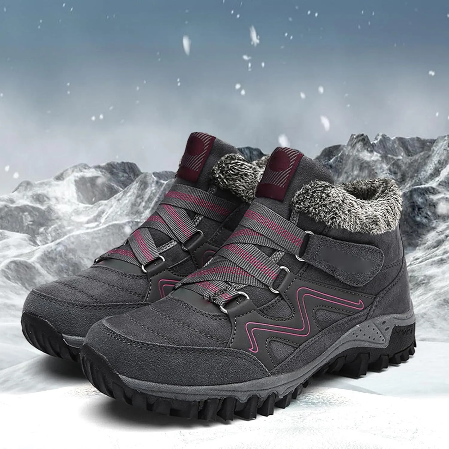 Men's Work Boots Steel Toe Hiking Sneakers Warm Booties Workout Shoes for Women Comfortable Non Slip Shoes Food Service Waterproof Hike Grounded Footwear