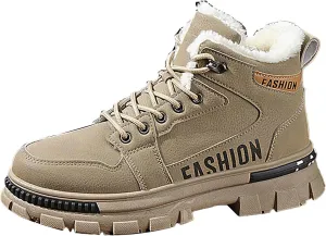 Men's Work Boots Steel Toe Hiking Sneakers Warm Fur Lined Working Shoes for Women Nonslip Waterproof Platform Shoes Work Hike Grounded Footwear