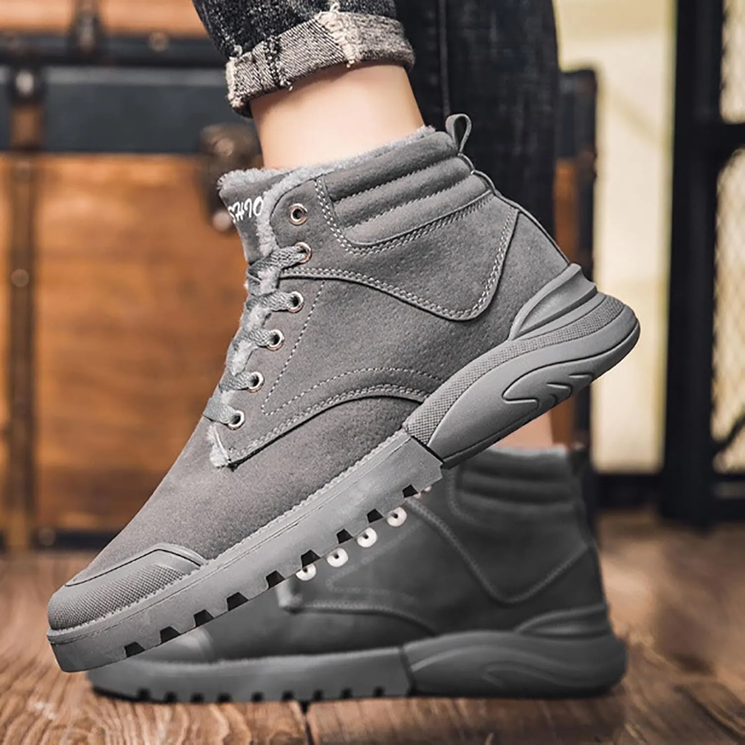 Men's Work Boots Waterproof Hiking Sneakers Ankle Ladies Women Working Shoes Soft Toe Waterproof Platform Botas Slip Resistant Hike Grounded Footwear