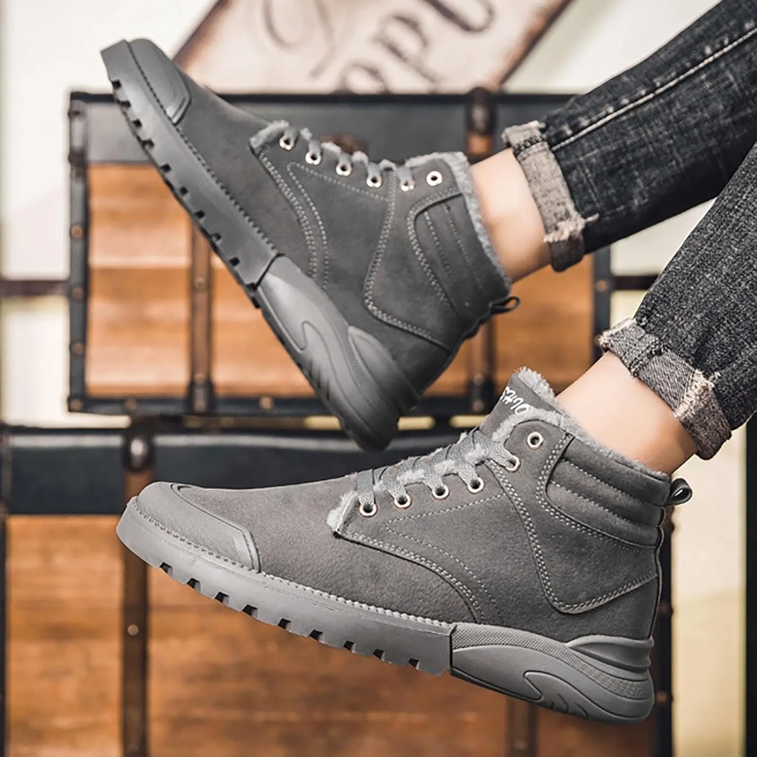 Men's Work Boots Waterproof Hiking Sneakers Ankle Ladies Women Working Shoes Soft Toe Waterproof Platform Botas Slip Resistant Hike Grounded Footwear