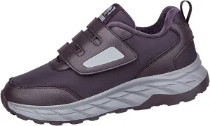 Mens Work Boots Waterproof Hiking Sneakers Warm Fur Lined Safety Toe Shoes for Women Food Service Waterproof Outdoor Shoes Lightweight Anti Slip Hike Grounded Footwear