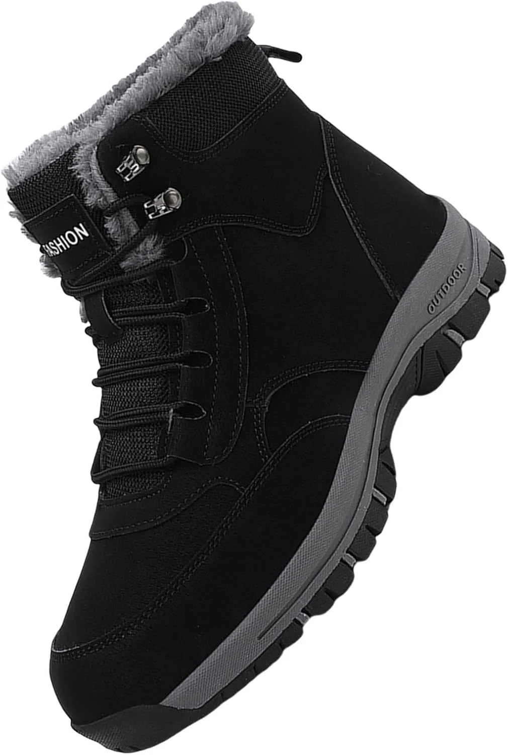 Mens Work Boots Wide Width Hiking Sneakers Warm Ankle Women's Working Shoes Nonslip Work Botas Soft Toe Non Slip Rubber Sole Hike Grounded Footwear