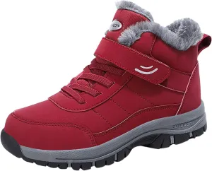 Men's Work Boots Wide Width Hiking Sneakers Warm Fur Lined Women's Safety Toe Shoes Non-Slip Winter Outdoor Botas Waterproof Non Slip Hike Grounded Footwear