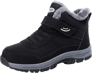 Men's Work Boots Wide Width Hiking Sneakers Warm Fur Lined Women's Safety Toe Shoes Non-Slip Winter Outdoor Botas Waterproof Non Slip Hike Grounded Footwear
