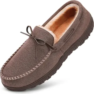 MIXIN Mens Slippers Indoor Outdoor Memory Foam House Shoes Anti-Slip Moccasins Slippers for Men