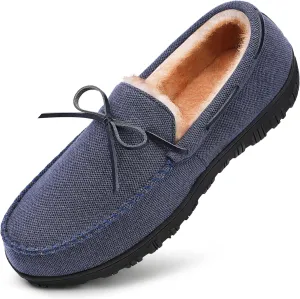 MIXIN Mens Slippers Indoor Outdoor Memory Foam House Shoes Anti-Slip Moccasins Slippers for Men