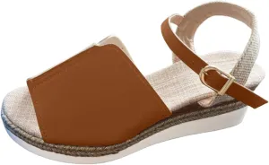 Orthopedic Wedge Sandals for Women Summer Dressy Casual Open Toe Ankle Strap Platform Espadrille Wedges Comfortable Outdoor Beach Shoes