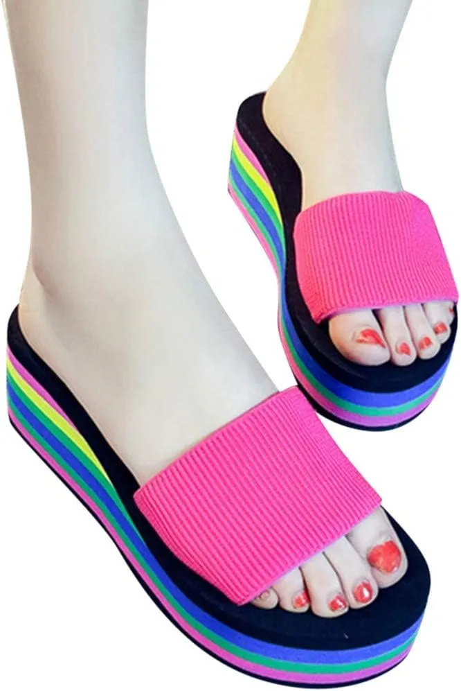 Platform Sandals for Women 2025 Bohemian Espadrille Platform Sandals Crisscross Straps Design Cushioned Footbed Slip On Beach Vacation Summer Shoes Women