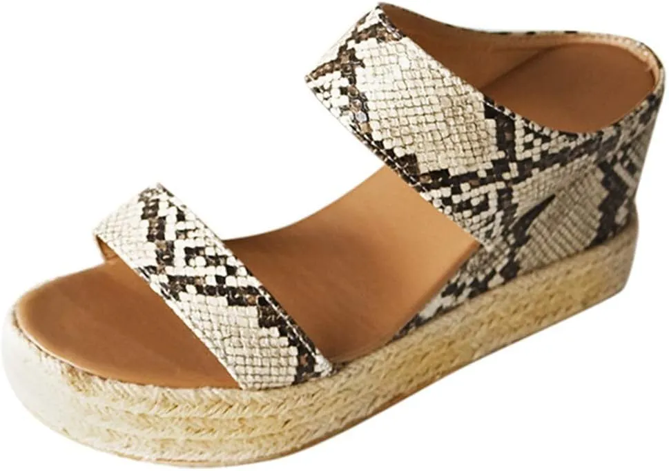 Platform Sandals for Women 2025 Women Chunky Heel Platform Sandals Open Toe Design Adjustable Buckle Straps Lightweight Comfortable Beach Vacation Shoes