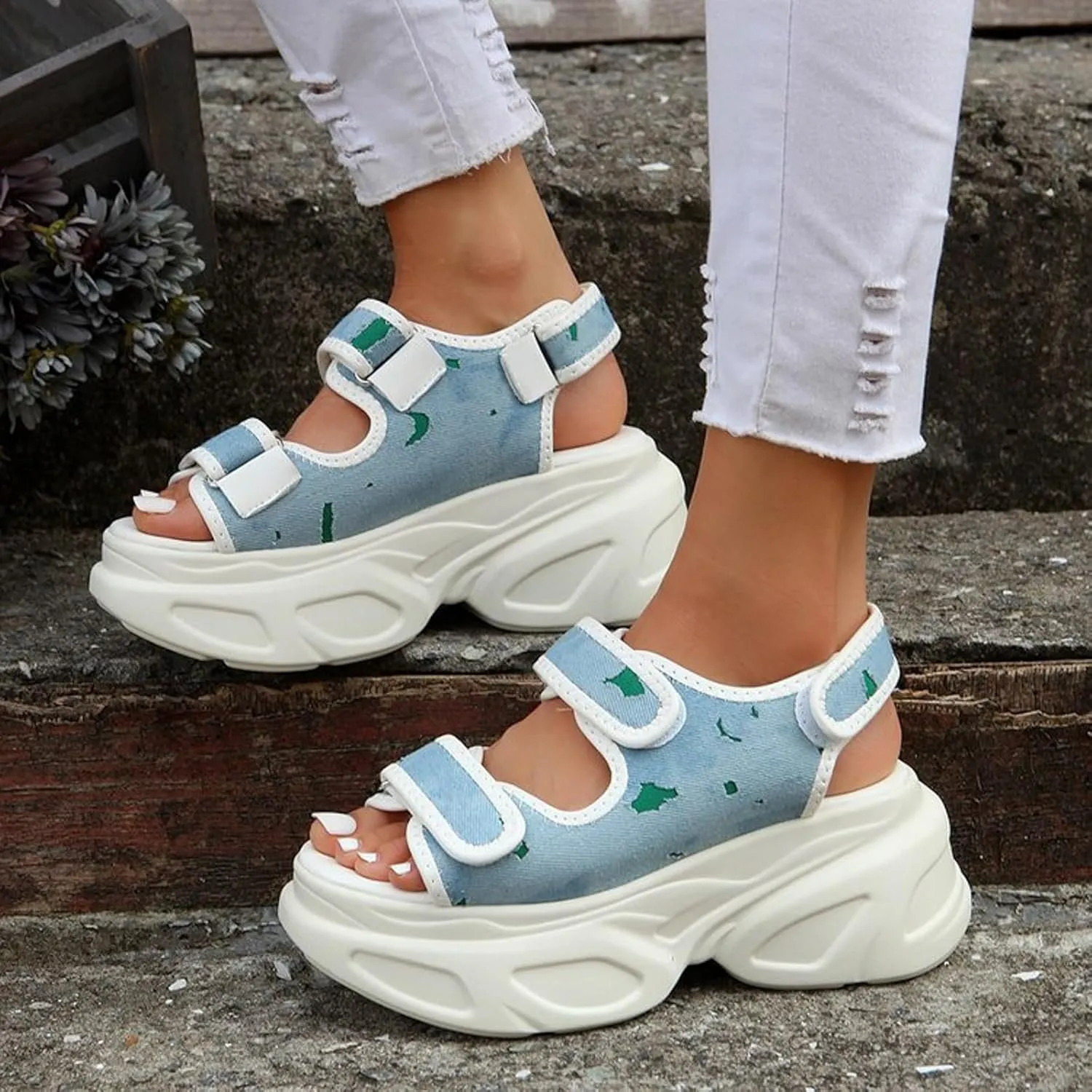 Platform Sandals for Women Comfortable Summer Platform Casual Dress Women Sandal Dressy Platform Sandals Slip on