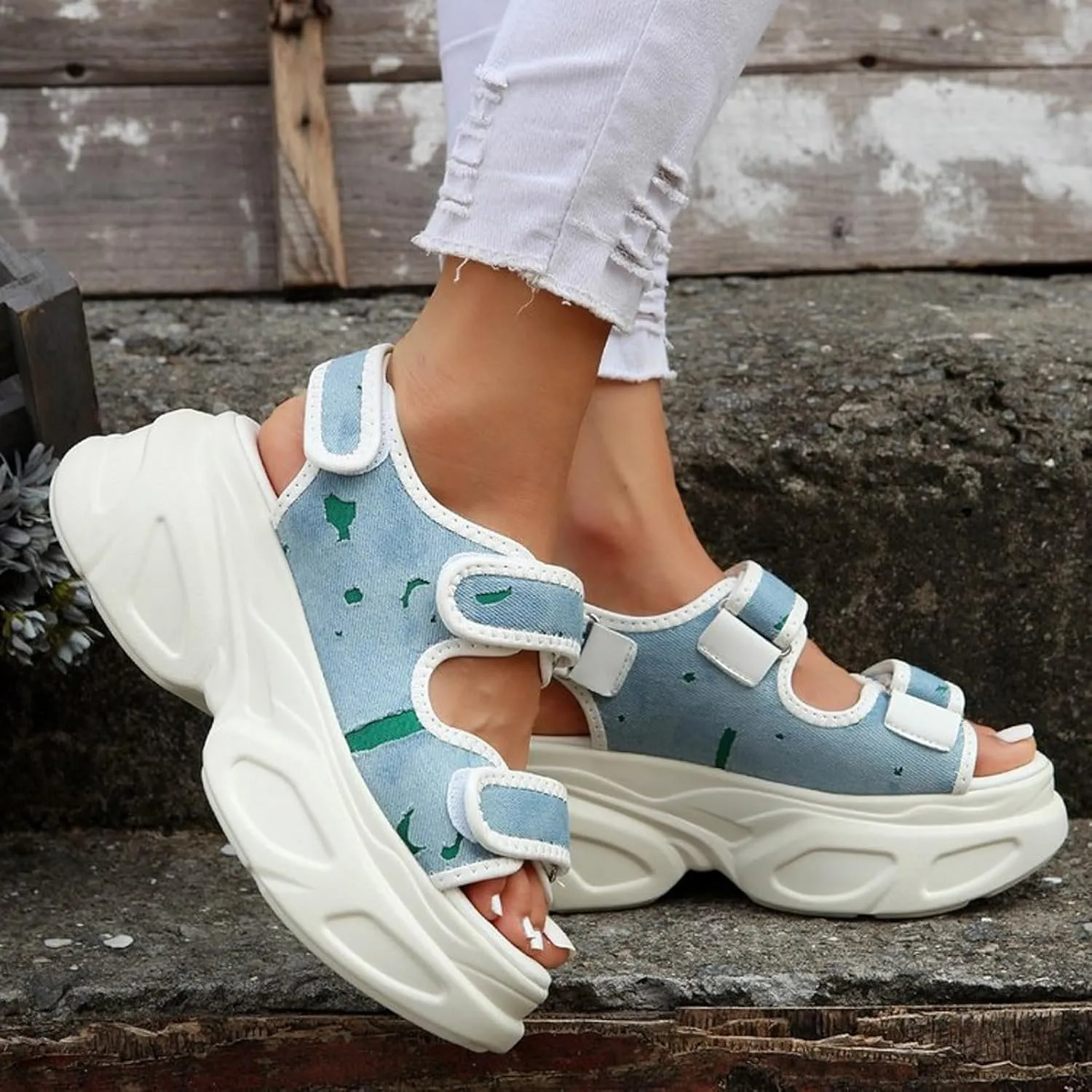Platform Sandals for Women Comfortable Summer Platform Casual Dress Women Sandal Dressy Platform Sandals Slip on