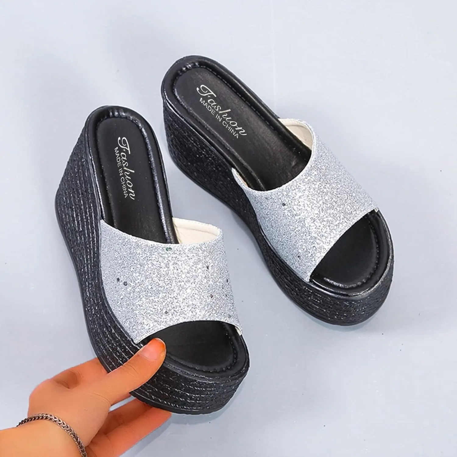 Platform Sandals Women Dressy Open Toe Two-Strap Buckle Chunky Heel Lightweight Summer Party Shoes Arch Support 2025 Spring and Summer Vacation