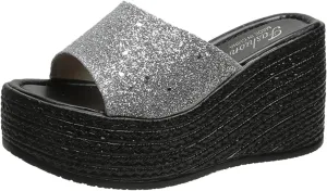 Platform Sandals Women Dressy Open Toe Two-Strap Buckle Chunky Heel Lightweight Summer Party Shoes Arch Support 2025 Spring and Summer Vacation