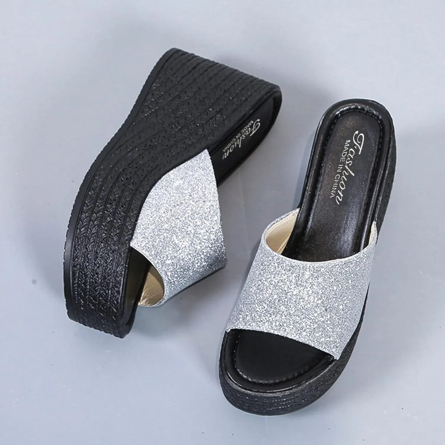 Platform Sandals Women Dressy Open Toe Two-Strap Buckle Chunky Heel Lightweight Summer Party Shoes Arch Support 2025 Spring and Summer Vacation