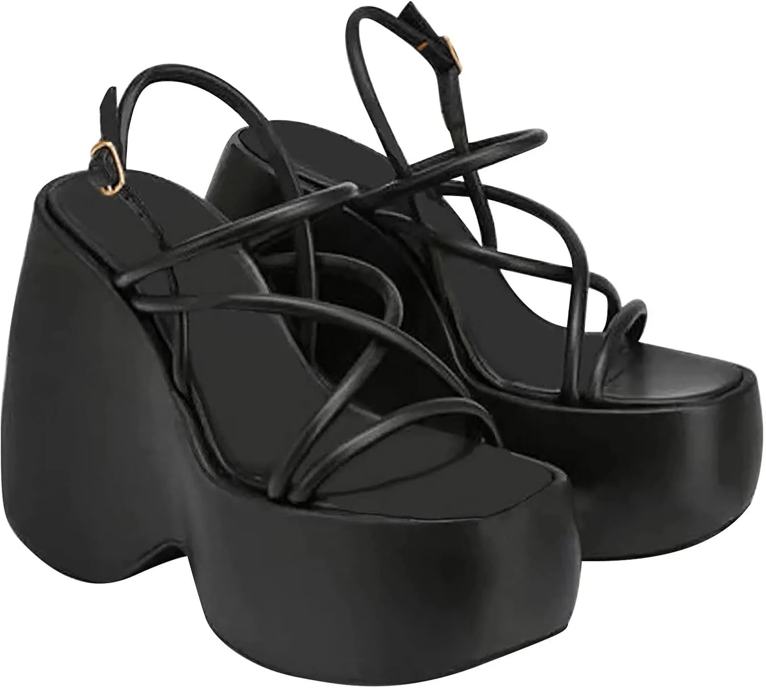 Platform Sandals Women Embellished with Studs Or Rhinestones On Strappy Wedge Heels for Glamorous Evening Wear Orthopedic Sandal Beach Dressy Flip Flops for Wide Toe 2025 Spring