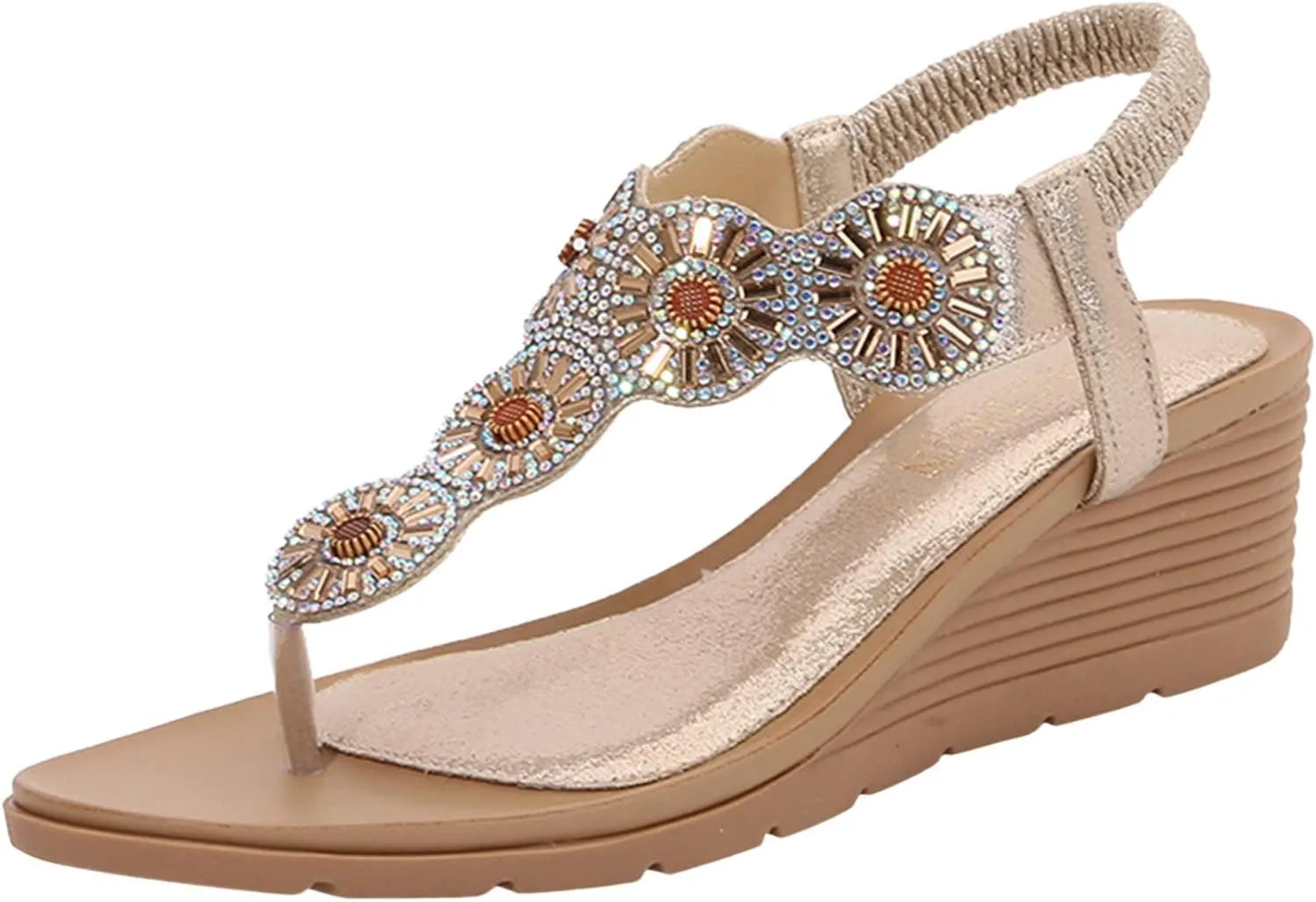 Platform Sandals Women Square Toe Minimalist Slide Wedges with Leather Straps and Low Block Heel for Casual Beach Wear Orthopedic Sandal Beach Dressy Flip Flops for Wide Toe 2025 Spring