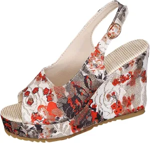 Platform Sandals Women Summer Low Wedges Womens Comfortable Open Toe Sandal Summer Dressy Platform Sandals