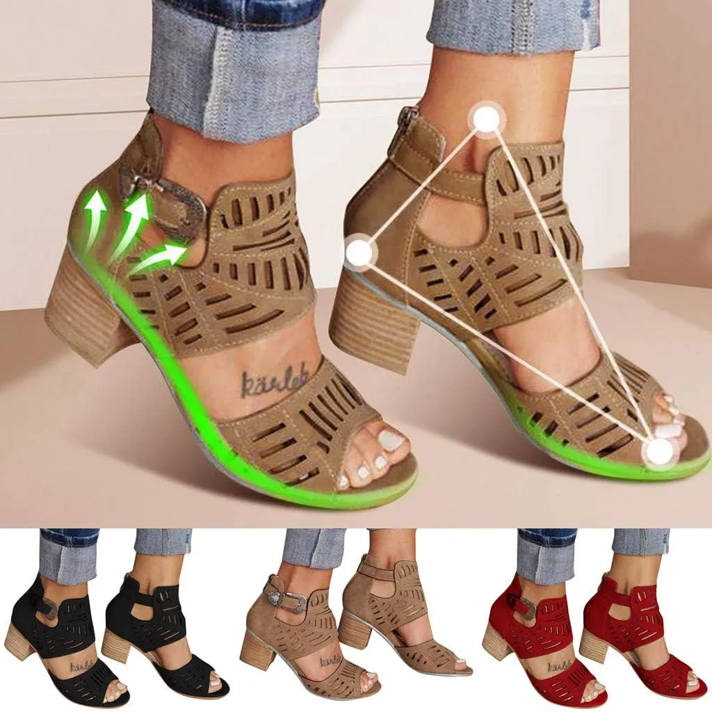 Pumps for Women High Heels,Sexy Sandals Rhinestone Ankle Strap Chunky Block Heels Dress Party Pumps Shoes