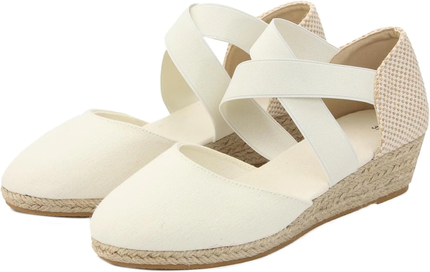 Roorsily Summer Versatile Sandals for Women Classic Slip On Thick High Heeled Sandals Casual Sandals Closed Toe Shoes