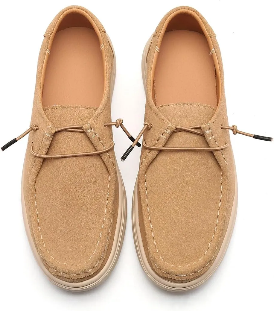 Ruiatoo Women's Walking Shoes - Slip on Loafers Flexible Foot-Friendly Ultralight Boat Casual Shoes