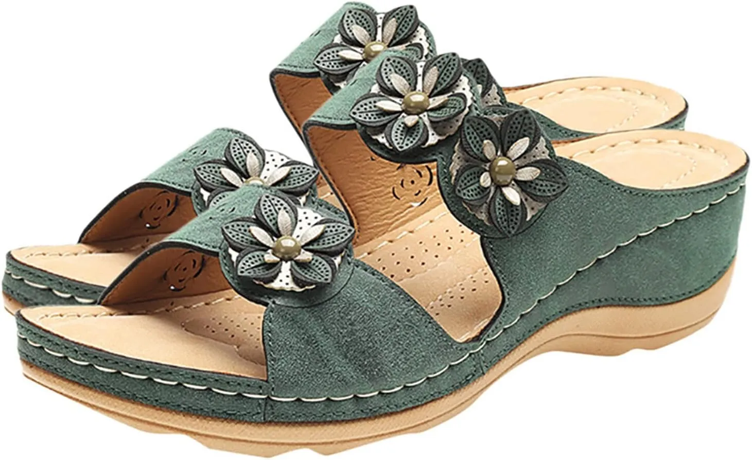 Sandalias para Mujer Elegantes, Sandals Women Premium Orthopedic Open Toe Sandals Retro Anti-Slip Breathable Sandals
