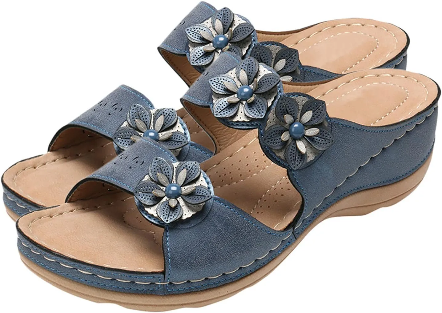 Sandalias para Mujer Elegantes, Sandals Women Premium Orthopedic Open Toe Sandals Retro Anti-Slip Breathable Sandals