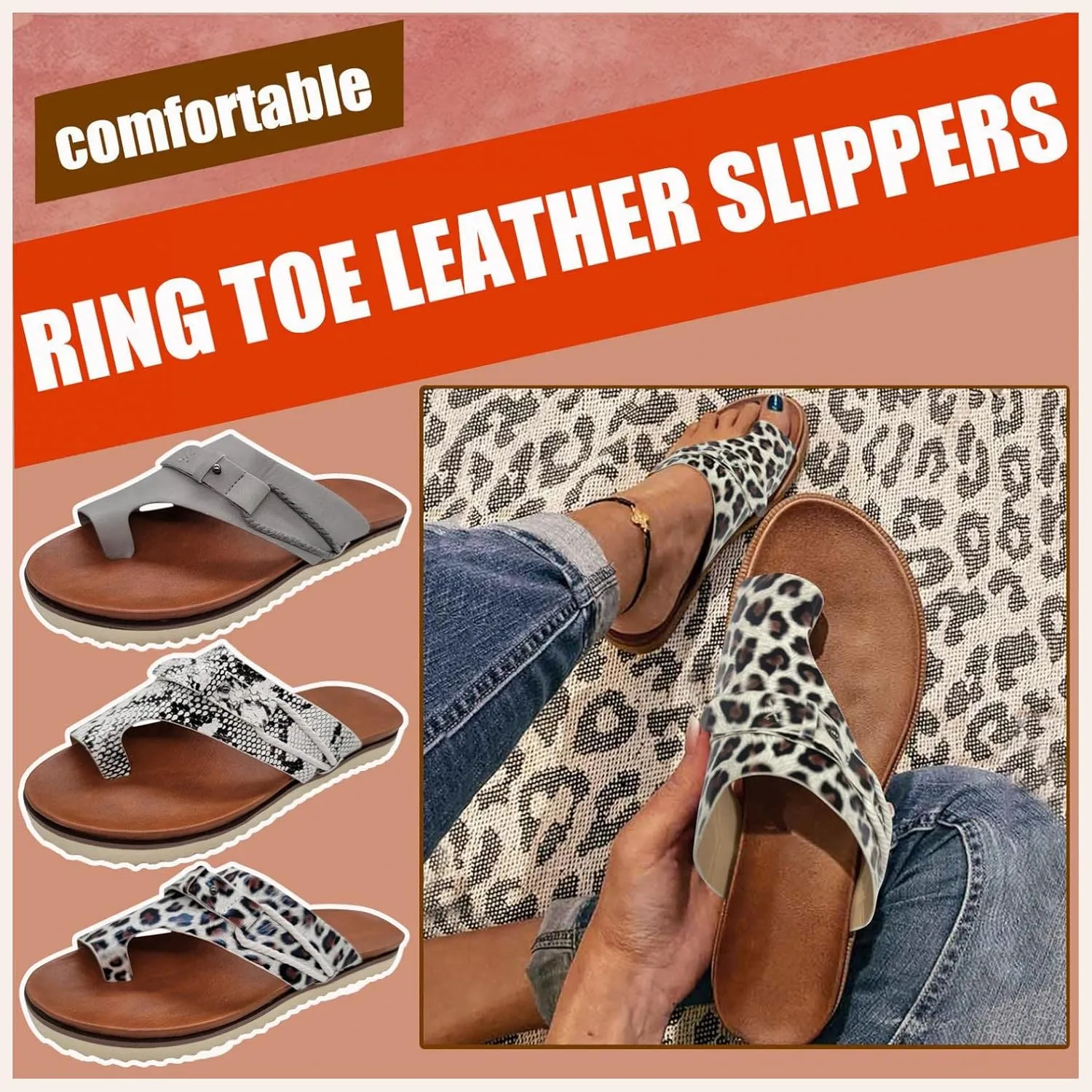 Sandals for Women Retro Bohemian Thong Sandals Roman Beach Gladiator Sandal Open Toe Summer Casual Flat Slipper