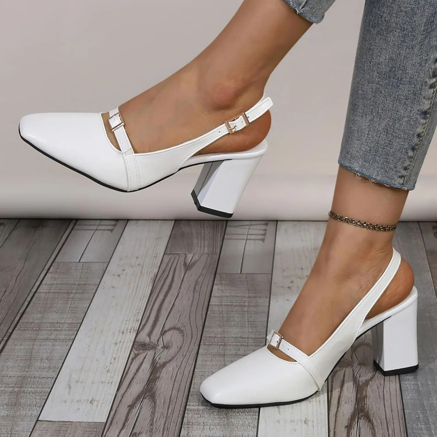 Sexy Casual Dress Shoes Square Toe Open Toe Sandals for Women New Spring and Summer Fairy with Skirts Single Shoes with