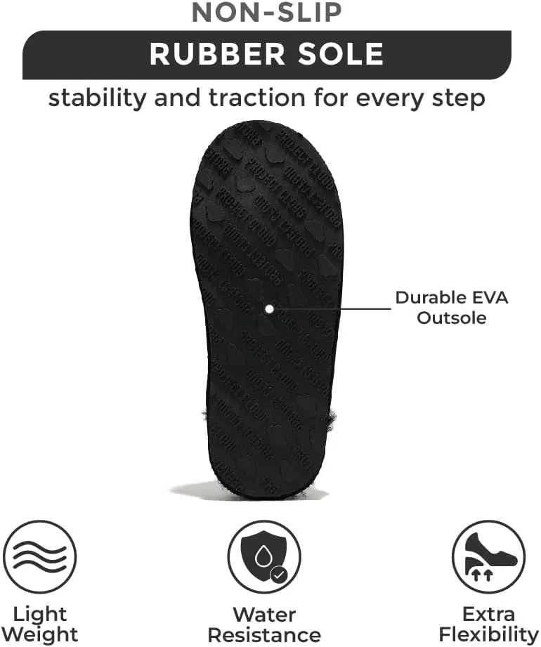 Sheepskin & Memory Foam Men's House Slippers by Project Cloud