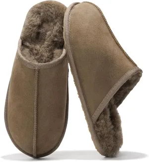 Sheepskin & Memory Foam Men's House Slippers by Project Cloud