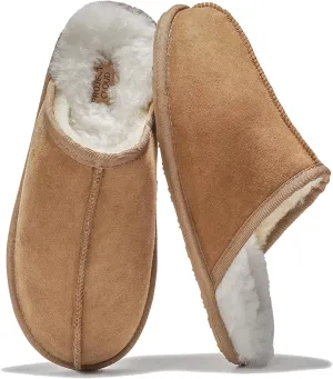 Sheepskin & Memory Foam Men's House Slippers by Project Cloud