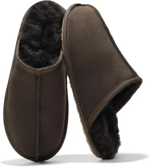 Sheepskin & Memory Foam Men's House Slippers by Project Cloud