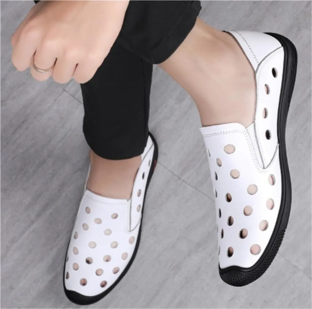 Simple Breathable Loafer Shoes Mens Loafers Shoe Flexible Flat Heel Slip Resistant Outdoor Casual Slip-on