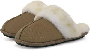Slippers for Women Indoor,Fluffy Non-Slip Slippers for Men Indoor,Warm Cozy Comfy Ladies Bedroom House slippers for Women