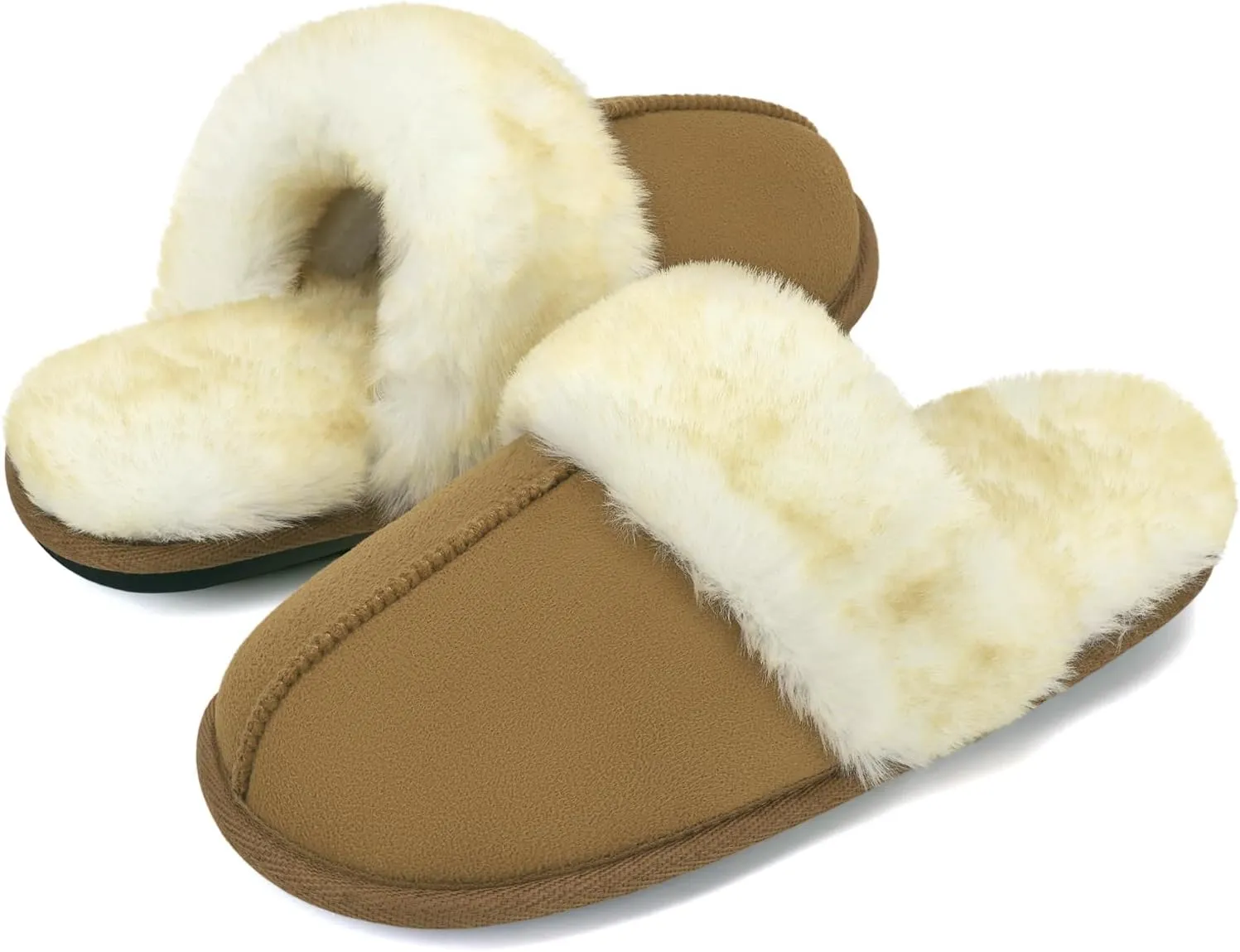 Slippers for Women Indoor,Fluffy Non-Slip Slippers for Men Indoor,Warm Cozy Comfy Ladies Bedroom House slippers for Women
